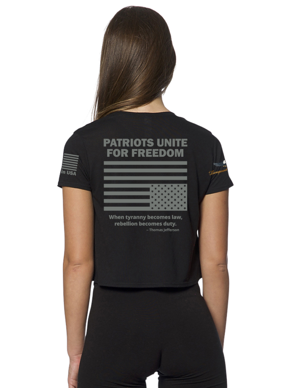 Patriots Unite For Freedom - Crop Top - Made in USA