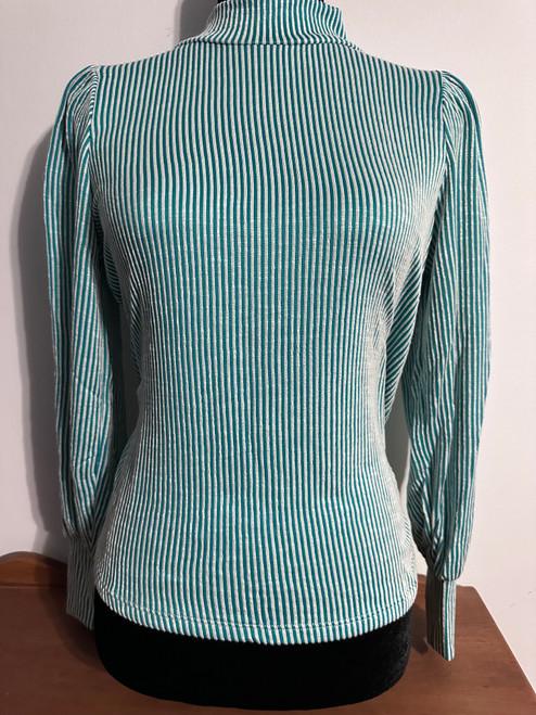 Teal Striped Top