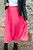 Pleated hot pink skirt