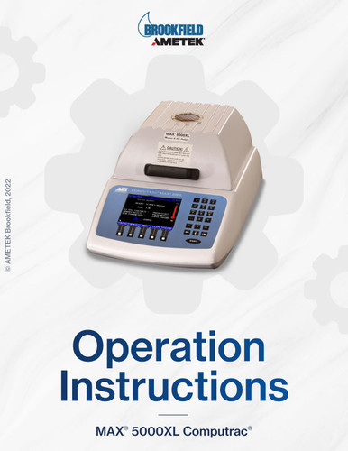 MAX 5000XL Operation Manuals