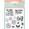 Stamperia Circle of Love Cling Stamps - Roses & Butterfly