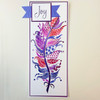 The Crafters Workshop Layered Slimline Stencil - Joy Feather