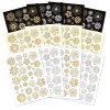 Hunkydory Crafts A4 Stickables Die-Cut Self-Adhesive Foiled Flowers - Essential Colours