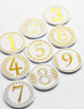 Memory Box Foil White Circle Tabs - Advent Memory Box Foil White Circle Tabs - Advent