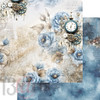 13 Arts 12x12in Scrapbooking Paper Set - Vintage In Blue