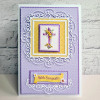 Katy Sue Designs Die Cut Decoupage, 3 Pack - Lilac Floral Cross