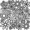 The Crafters Workshop 6x6 Stencils -Mini Daisy Cluster