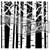 The Crafters Workshop 6x6 Stencils - Aspen Trees