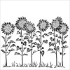 The Crafters Workshop 6x6 Stencils - Sunflower Meadow