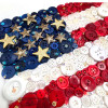 Buttons Galore DIY Button Kit for Canvas Art - American Flag