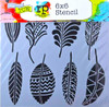 The Crafters Workshop 6x6 Stencils - Fancy Feathers