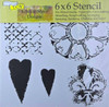 The Crafters Workshop 6x6 Stencils - Gothic Romance