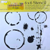 The Crafters Workshop 6x6 Stencils - Coffee Splotch