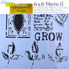 The Crafters Workshop 6x6 Stencils - Grow Page