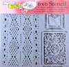 The Crafters Workshop 6x6 Stencils - Cards and Lace