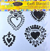 The Crafters Workshop 6x6 Stencils - Regal Hearts