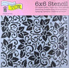 The Crafters Workshop 6x6 Stencils - Holly Background