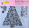 The Crafters Workshop 6x6 Stencils - Christmas Tree