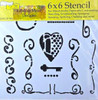 The Crafters Workshop 6x6 Stencils - Heart Key