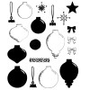 Sizzix Clear Stamps Set 19PK with 11PK Framelits - Baubles by 49 and Market