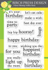 Memory Box Birch Press Designs Stamps - Plain and Simple Birthday Greetings
