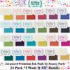 Jacquard Premium Full Size Dye Ink Pad By Stacey Park 24 Pack "I Want It All" Bundle