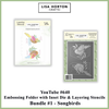 Lisa Horton Crafts 5X7in Embossing Folder with Inset Die and Stencils Bundle - Songbirds