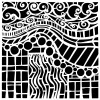 The Crafters Workshop 6x6 Stencil - Bubble Swirl