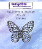 IndigoBlu Collectors Edition Cling Rubber Stamp - Number 21, Flutter
