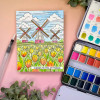 Spellbinders Press + Foil Plate and Stencil Bundle - Windmills and Tulips