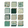 Tim Holtz Idea-ology Palette Collection 12x12 Paper Pack - Indigo
