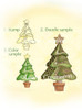 Leane Creatief Lea'bilities  Clear Stamps  - Doodle Christmas Tree