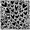 The Crafters Workshop 6x6in Stencil - Heartfelt