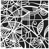 The Crafters Workshop 6x6in Stencil - Patterned Glass