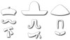 Frantic Stamper Hats & Mustaches Dies - International