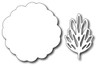 Frantic Stamper Precision Dies - Scribble Flower Base Outline & Leaf
