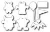 Frantic Stamper Precision Dies - Monster Mash Outlines