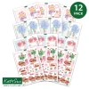 Katy Sue Designs Die Cut Decoupage, Pack of 12 - Birthday Cake & Flowers