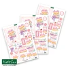 Katy Sue Designs Die Cut Decoupage, Pack of 12 - Birthday Cake & Flowers