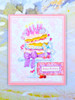 Katy Sue Designs Die Cut Decoupage, Pack of 12 - Birthday Cake & Flowers