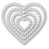 Memory Box Poppystamps Craft Dies - Fringed Heart Frames