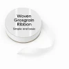 Simple and Basic Woven Grossgrain Ribbon - White