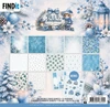 Find-It Trading 8x8in Paper Pack by Berrie's Beauties - Blue Christmas
