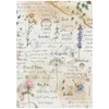 Stamperia A4 Printed Rice Paper, 6 Sheets - Flowers and Poems