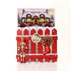 Katy Sue Designs Picket Fence, 24 Sheets - Poinsettia Garden Scene Stash
