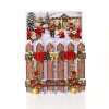 Katy Sue Designs Picket Fence, 24 Sheets - Poinsettia Garden Scene Stash