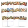 Katy Sue Designs Picket Fence, 24 Sheets - Poinsettia Garden Scene Stash
