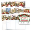 Katy Sue Designs Picket Fence, 24 Sheets - Poinsettia Garden Scene Stash