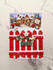 Katy Sue Designs Picket Fence, 24 Sheets - Poinsettia Garden Scene Stash