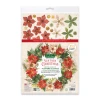 Katy Sue Designs Printed & Die-Cut 12 Pack - Vintage Christmas Flowers & Leaves